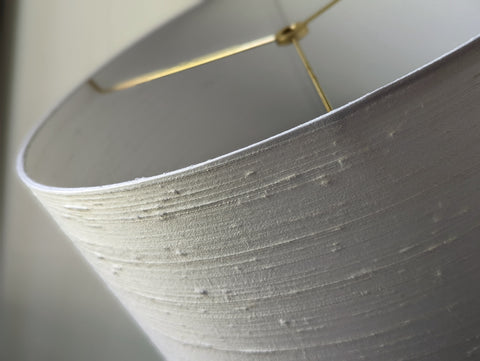 Ivory Dupioni Silk Lamp Shade