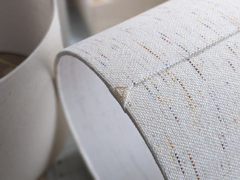 Handwoven Confetti Fabric Lamp Shade with Euro Fitter