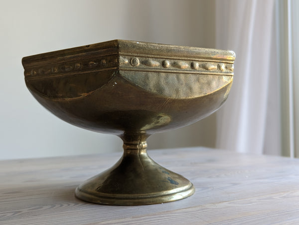 Vintage Brass Medieval Pedestal Candle