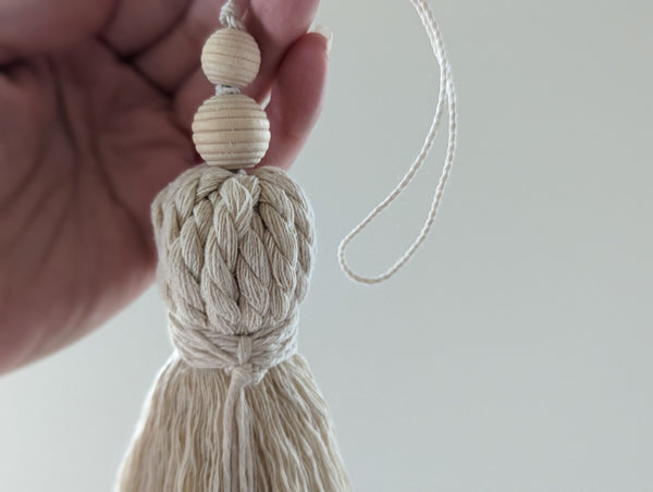 Natural Cotton Rope Tassel with Bell #111