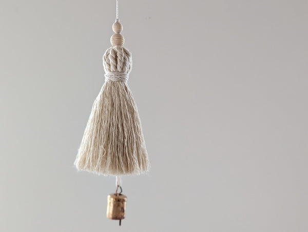 Natural Cotton Rope Tassel with Bell #111