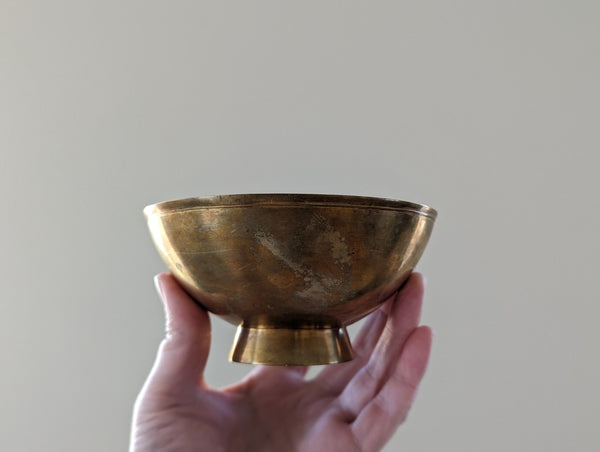 Vintage Brass Candle - Simple Small