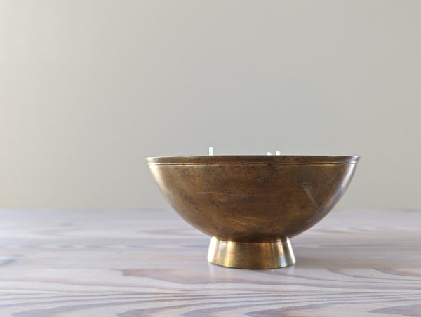 Vintage Brass Candle - Simple Small