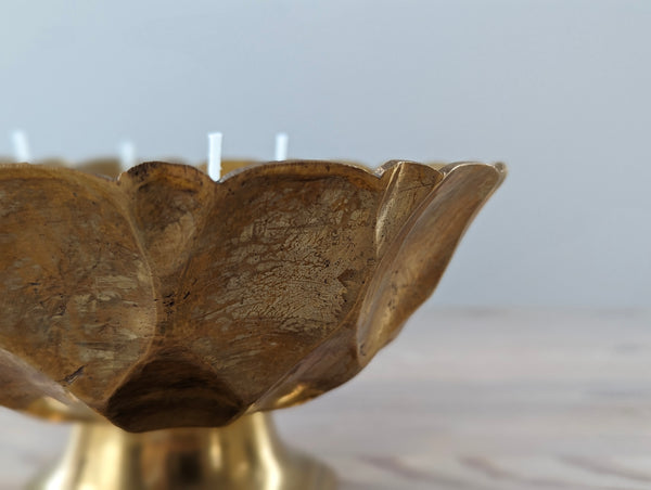Vintage Brass Pedestal Candle