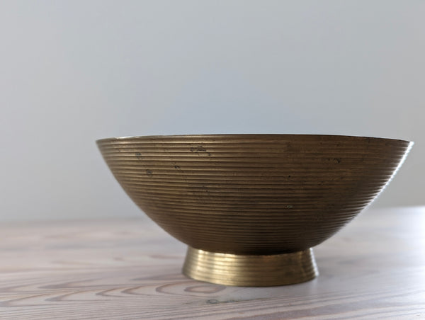 Vintage Brass Simple Striped Candle