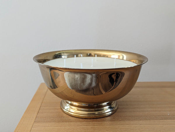 Vintage Brass Oversized Candle