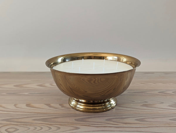 Vintage Brass Oversized Candle
