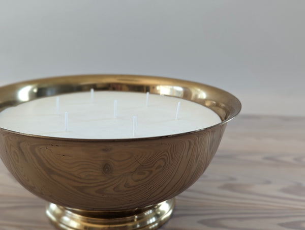 Vintage Brass Oversized Candle