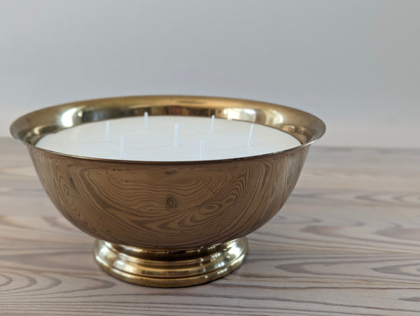 Vintage Brass Oversized Candle