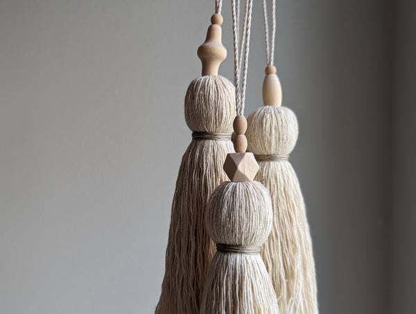 Natural Cotton Simple Geo Tassel