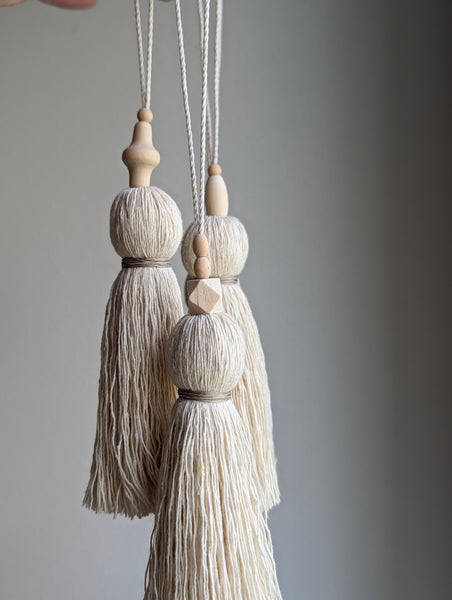 Natural Cotton Simple Geo Tassel