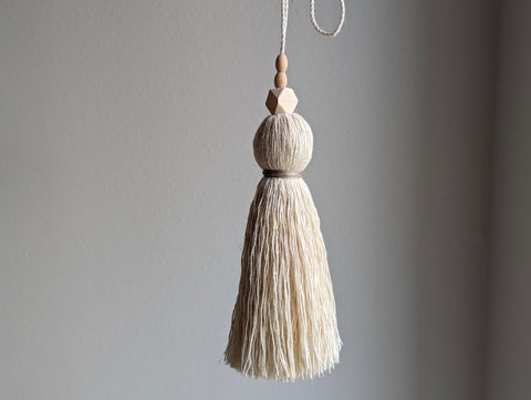 Natural Cotton Simple Geo Tassel