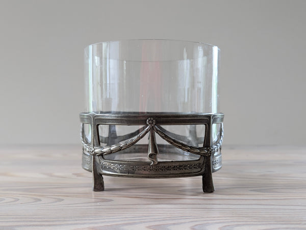 Vintage Metal and Glass Centerpiece