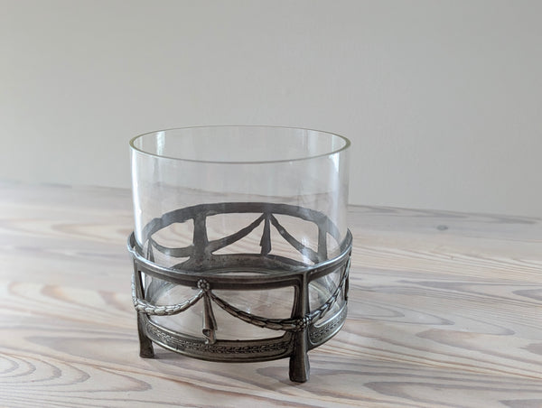 Vintage Metal and Glass Centerpiece