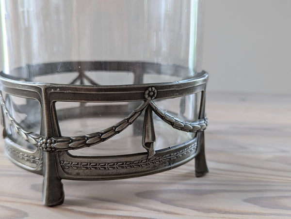 Vintage Metal and Glass Centerpiece