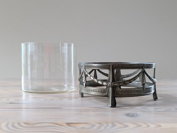 Vintage Metal and Glass Centerpiece