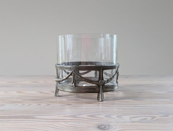 Vintage Metal and Glass Centerpiece