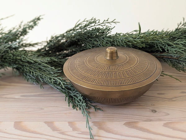 Vintage Brass Candle with Lid #238