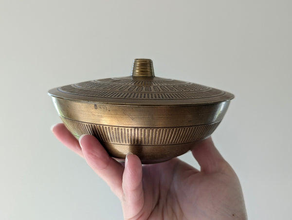 Vintage Brass Candle with Lid #238