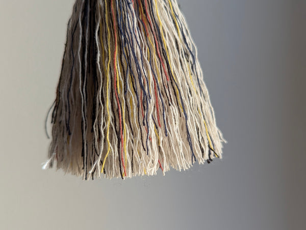 ND Cotton Tassel with Jasper Beads in Primaries and Brown