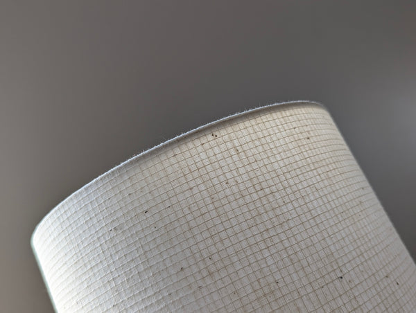 Handmade Lamp Shade in Grid Ecru Fabric