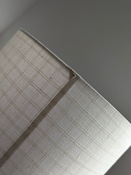 Handmade Lamp Shade in Windowpane Ecru Fabric