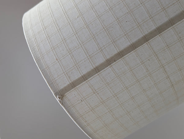 Handmade Lamp Shade in Windowpane Ecru Fabric