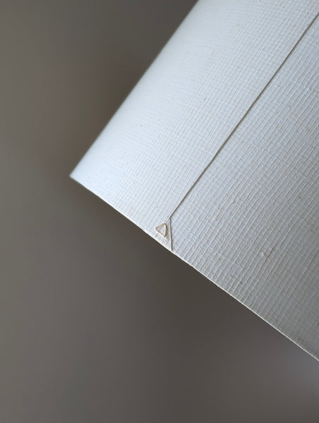 Handmade Lamp Shade in Grid Ecru Fabric