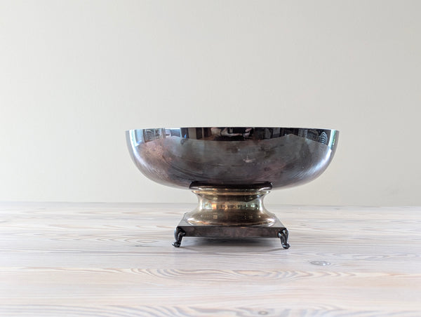 Vintage Brass MCM Pedestal Candle #245