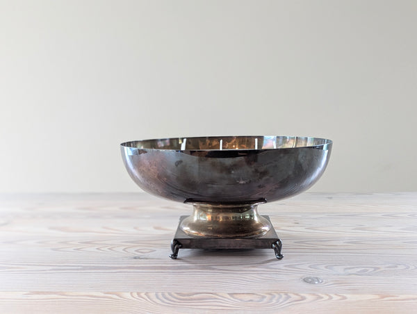 Vintage Brass MCM Pedestal Candle #245