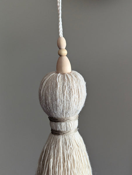 Natural Cotton Tassel with Simple Stripes #146