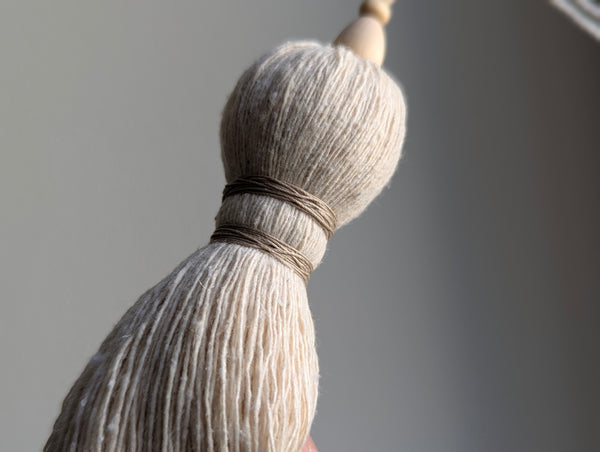 Natural Cotton Tassel with Simple Stripes #146