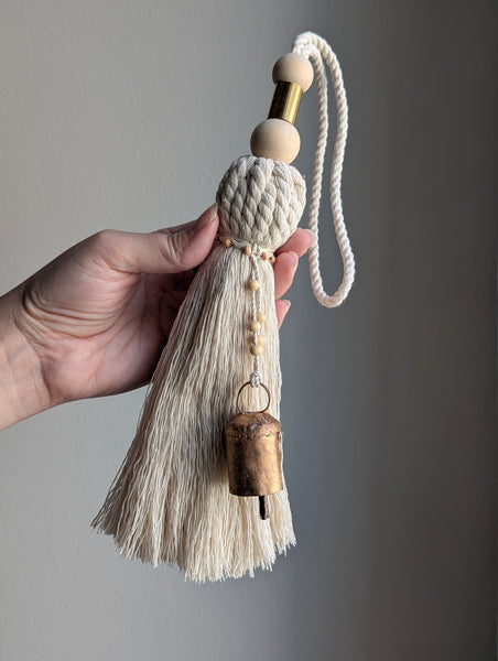 Natural Cotton Oversized Tassel with Bell #148