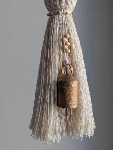 Natural Cotton Oversized Tassel with Bell #148