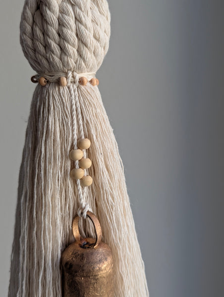 Natural Cotton Oversized Tassel with Bell #148