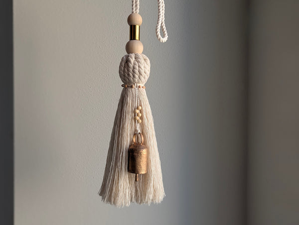 Natural Cotton Oversized Tassel with Bell #148