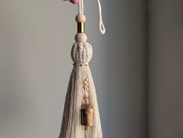 Natural Cotton Oversized Tassel with Bell #148