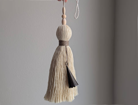 Natural Cotton Oversized Tassel with Bell #154