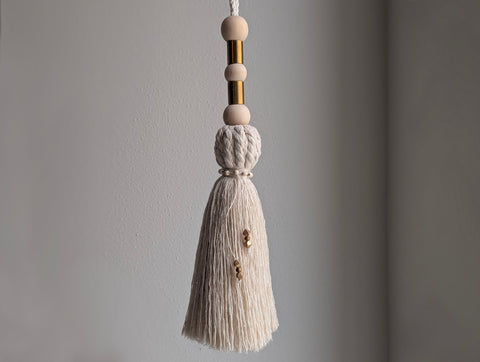 Natural Cotton Oversized Tassel with Bell #151