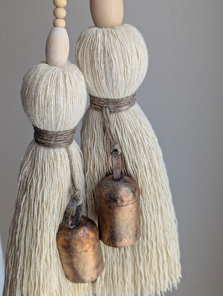 Natural Cotton Oversized Tassel with Bell #170