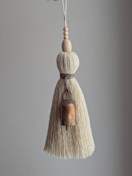 Natural Cotton Oversized Tassel with Bell #170