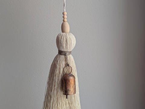 Natural Cotton Oversized Tassel with Bell #170