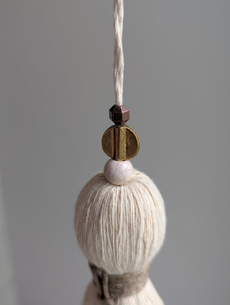 Handmade Door Knob Tassel with Brass Accents and a Bell #195