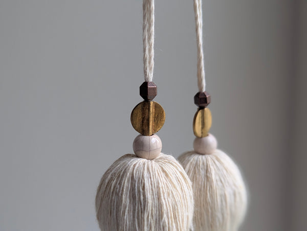 Handmade Door Knob Tassel with Brass Accents and a Bell #195