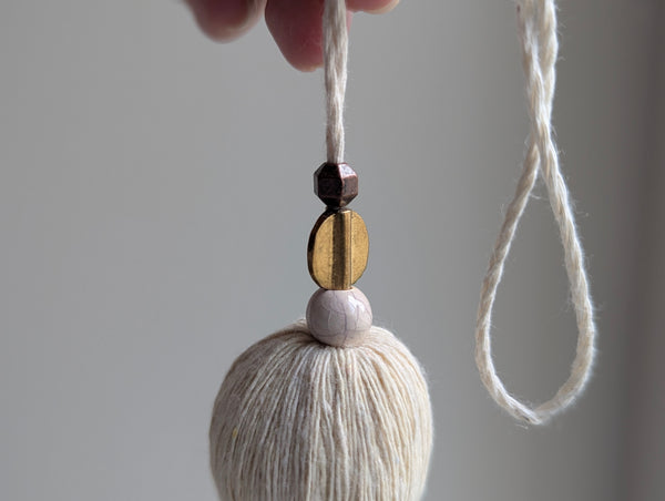 Handmade Door Knob Tassel with Brass Accents and a Bell #195