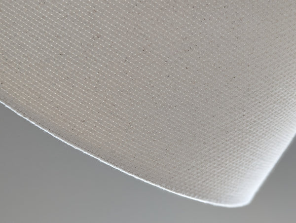 natural crosshatch fabric lamp shade in cream colorway with euro fitter hardware
