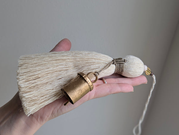 Handmade Door Knob Tassel with Brass Accents and a Bell #195