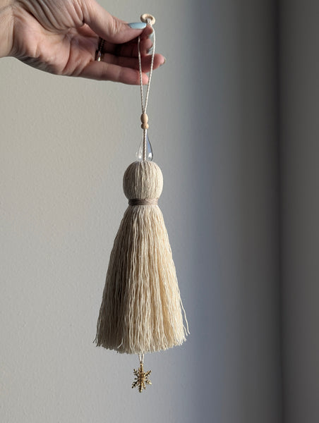 Handmade Cotton Door Tassel with Snowflake #174