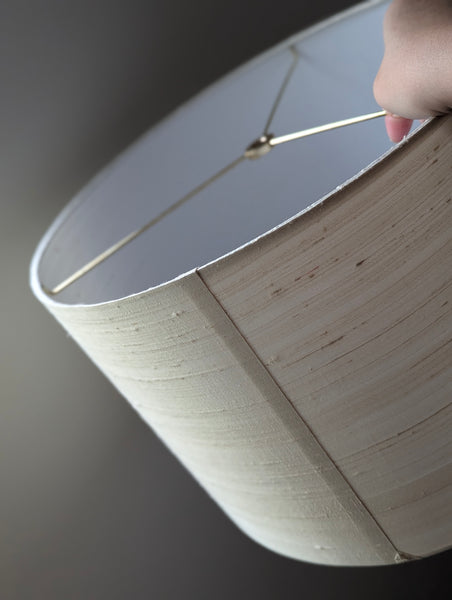 Cream Silk Lamp Shade - 15 in. D x 10 in. H