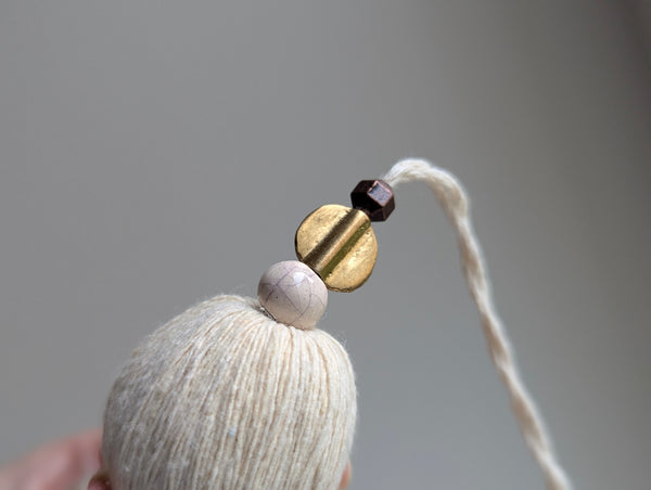 Handmade Door Knob Tassel with Brass Accents and a Bell #195